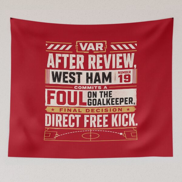 Item preview, After Review West Ham Number 19 Football VAR Decision Design designed and sold by mebyme.