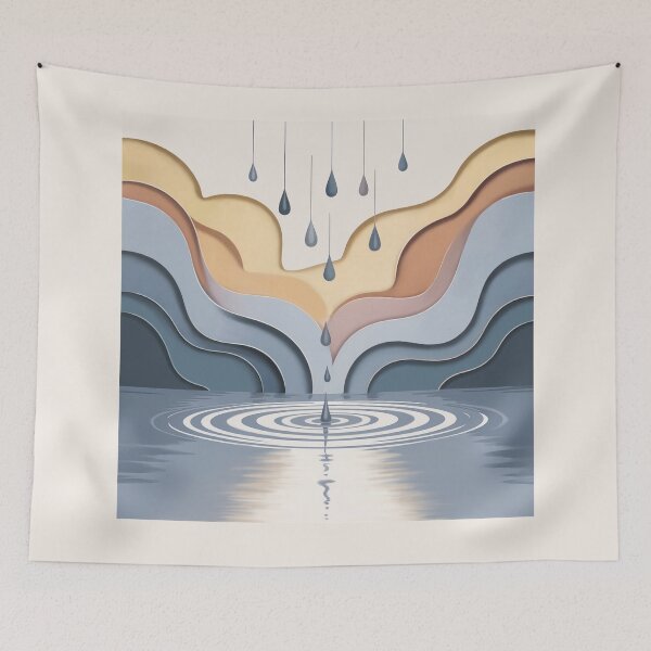 Item preview, Calming Rain Wall Art  designed and sold by TrendMorphic.