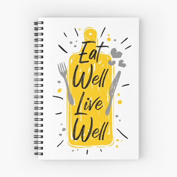 Item preview, Eat well Live well kitchen decor white backgrawnd designed and sold by Bearlala.