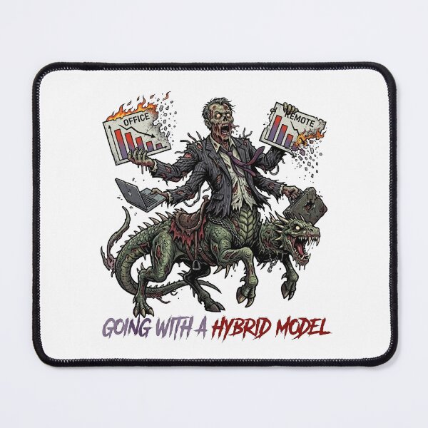 Item preview, Going With A Hybrid Model | Corporate Brainrot Horror Style designed and sold by SignalStatic.