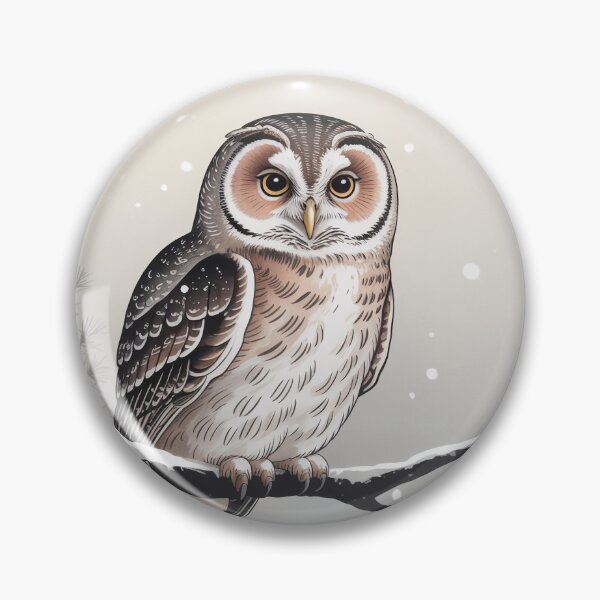 Item preview, Owl in Snow - Japanese Woodblock Ohara Koson Style Winter Zen Art designed and sold by Tamas Das.