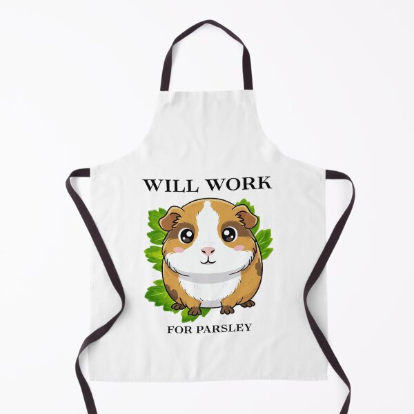 Item preview, Will Work For Parsley Guinea Pig Funny Logo designed and sold by logowannawear.