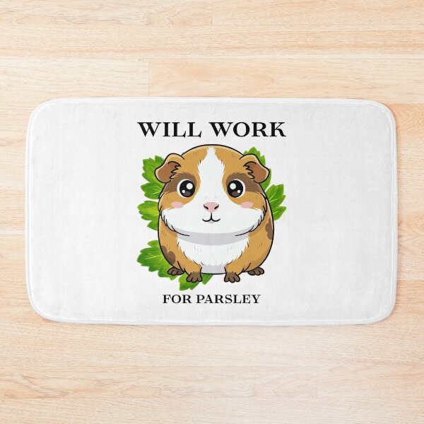 Item preview, Will Work For Parsley Guinea Pig Funny Logo designed and sold by logowannawear.