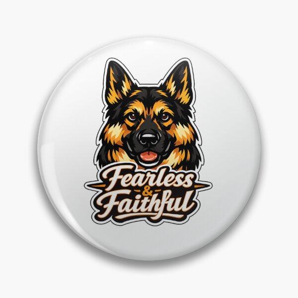 Item preview, Fearless & Faithful German Shepherd - GSD Dog Art designed and sold by EchoPrint Co..