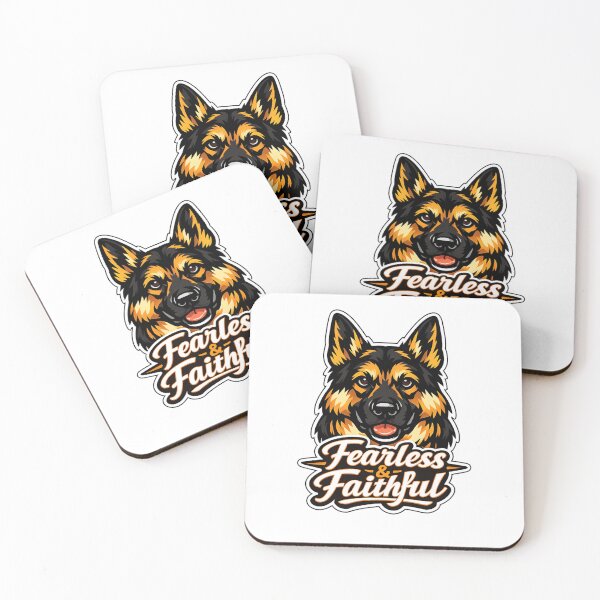 Item preview, Fearless & Faithful German Shepherd - GSD Dog Art designed and sold by EchoPrint Co..