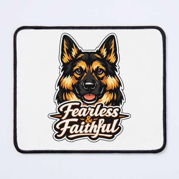 Item preview, Fearless & Faithful German Shepherd - GSD Dog Art designed and sold by EchoPrint Co..