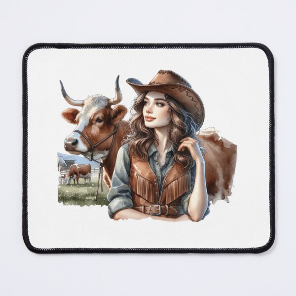Item preview, Western Cowgirl and Cow designed and sold by WesternBeauties.