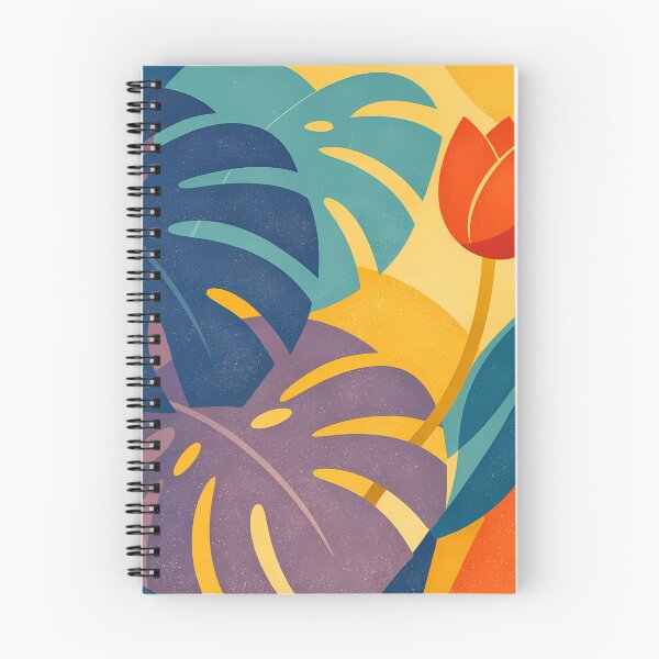 Item preview, Colourful Abstract Leaves and Tulip designed and sold by InkSmithery.