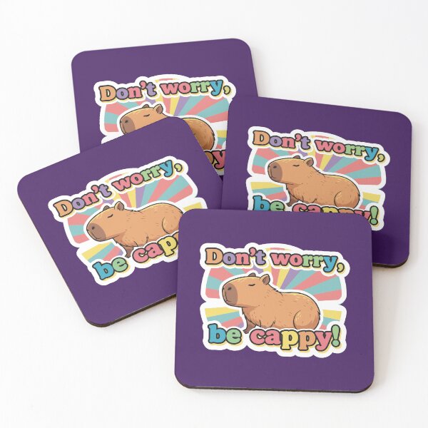 Item preview, Capybara "Don't worry be cappy" designed and sold by Fabrikola.