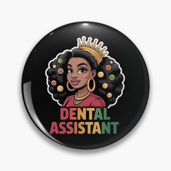 Item preview, Dental Assistant Black Afro Woman Wearing Crown designed and sold by SapfireStuArt.