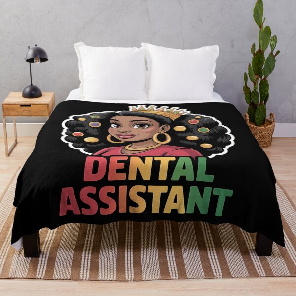 Item preview, Dental Assistant Black Afro Woman Wearing Crown designed and sold by SapfireStuArt.