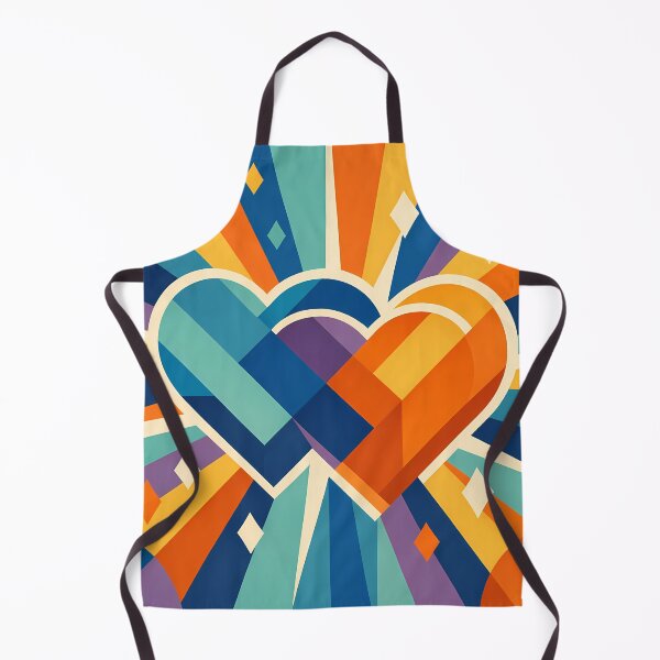 Item preview, Interlocking Geometric Hearts with Colour Rays designed and sold by InkSmithery.