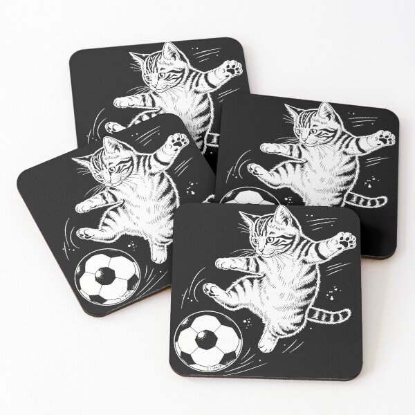 Item preview, cat soccer designed and sold by Uglyandcute.