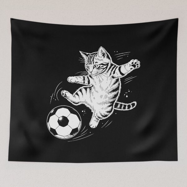 Item preview, cat soccer designed and sold by Uglyandcute.