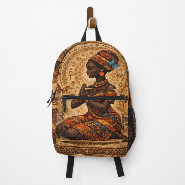 Item preview, African Queen Prayer - Vintage Spiritual Goddess Art with Butterflies designed and sold by myforestfog.