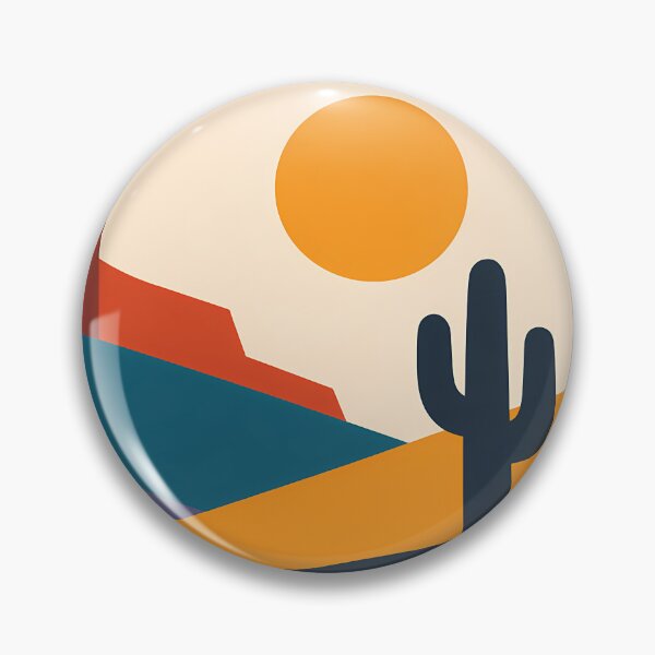 Item preview, Desert Arch and Cactus Geometric Landscape designed and sold by InkSmithery.