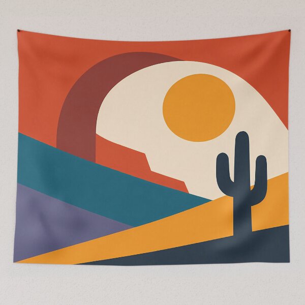 Item preview, Desert Arch and Cactus Geometric Landscape designed and sold by InkSmithery.