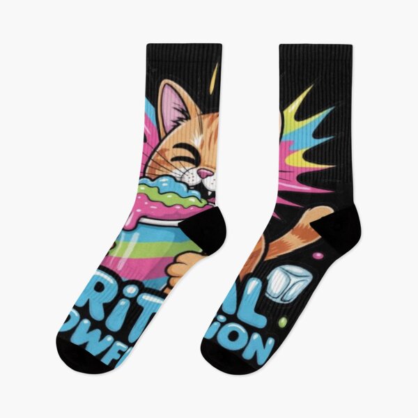 Item preview, Critical Meowfunction - Funny Overloaded Cat with Slushie designed and sold by DailySparks.