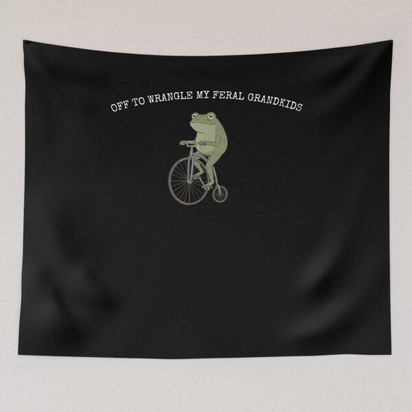 Item preview, Off to Wrangle My Feral Grandkids Frog designed and sold by ZalcArtStore.