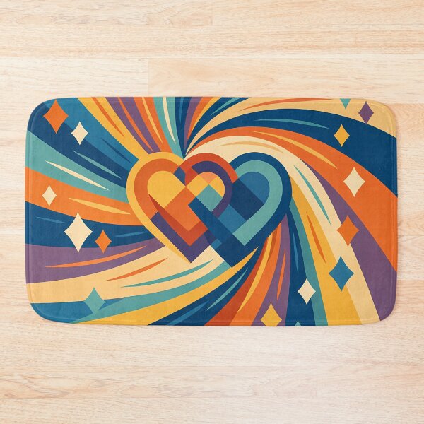 Item preview, Interlocking Geometric Hearts with Cosmic Swirl designed and sold by InkSmithery.