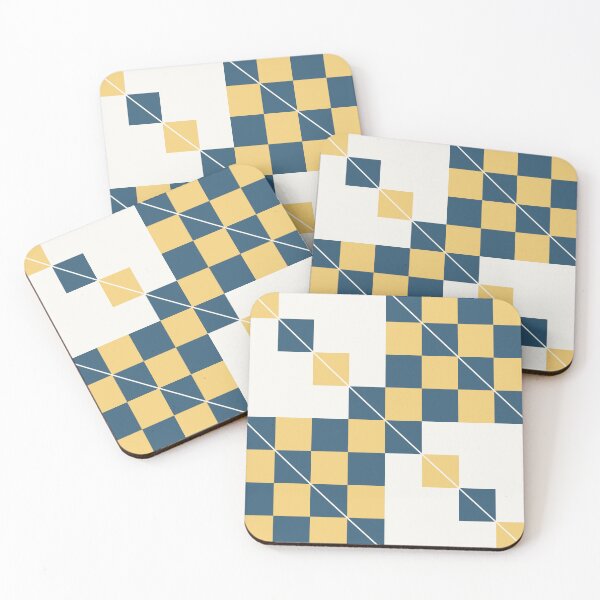 Item preview, The Array - Navy and Gold Minimalist Geometric Grid designed and sold by artdocaj.