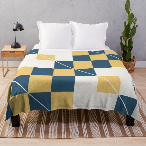 Item preview, The Array - Navy and Gold Minimalist Geometric Grid designed and sold by artdocaj.
