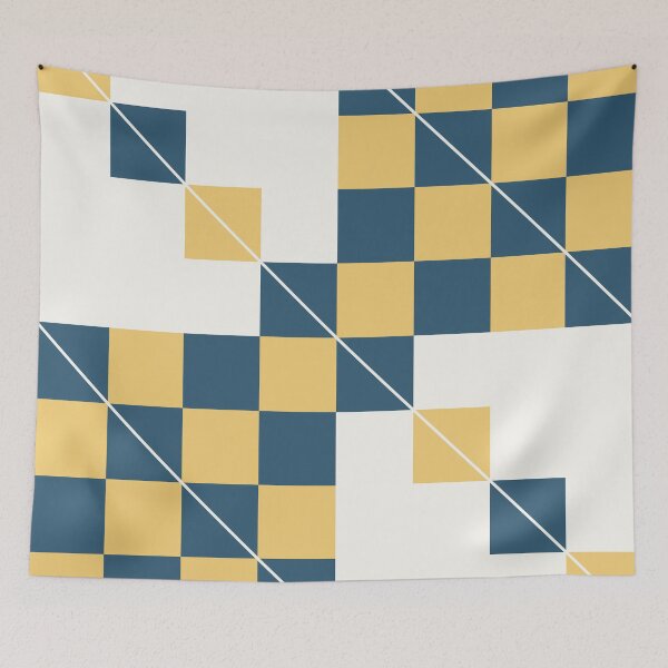 Item preview, The Array - Navy and Gold Minimalist Geometric Grid designed and sold by artdocaj.