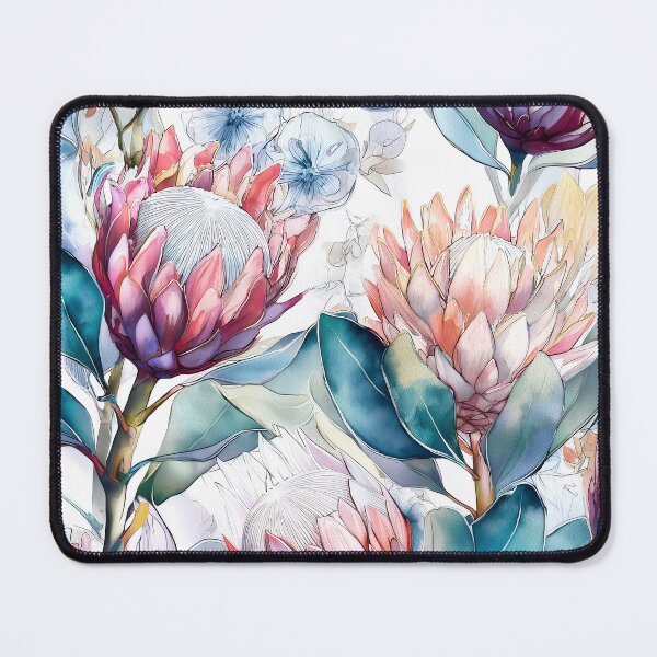 Item preview, Protea Autumn - Exotic Peach and Teal Floral - Elegant King Protea Botanical Watercolor Pattern designed and sold by Candice Dethise.