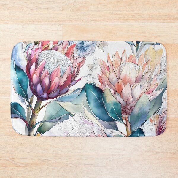 Item preview, Protea Autumn - Exotic Peach and Teal Floral - Elegant King Protea Botanical Watercolor Pattern designed and sold by Candice Dethise.