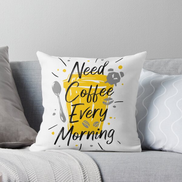 Item preview, Need Coffee Every Morning kitchen decor white backround designed and sold by Bearlala.