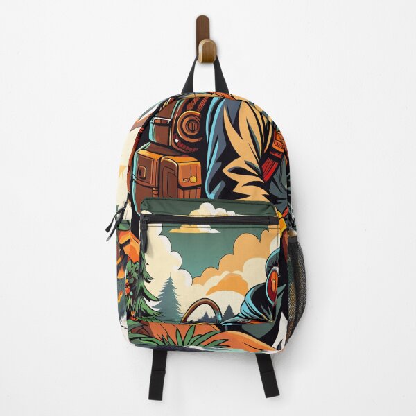 Item preview, Adventure Bear Hiker Retro Wilderness Illustration designed and sold by ArhaanFashions.