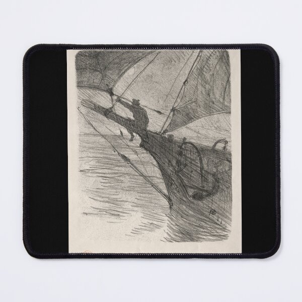 Item preview, Oceano Nox by Henri de Toulouse-Lautrec Vintage Nautical Sailboat Art designed and sold by artofuniverse.