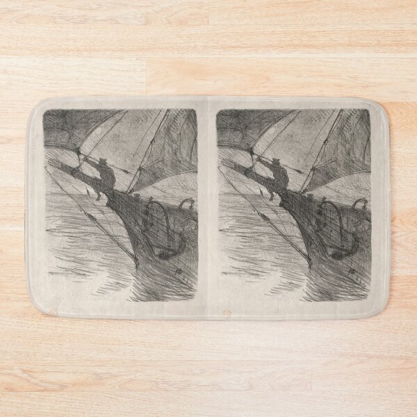 Item preview, Oceano Nox by Henri de Toulouse-Lautrec Vintage Nautical Sailboat Art designed and sold by artofuniverse.