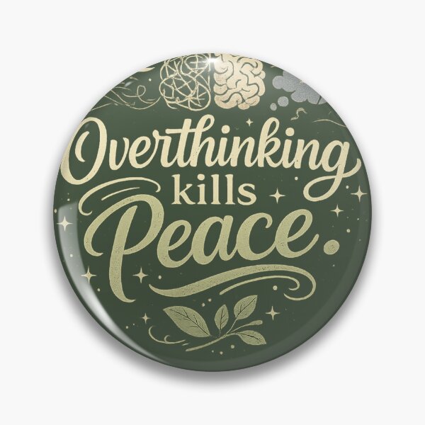 Item preview, Overthinking Kills Peace | Mental Health Aesthetic Design designed and sold by hutofdesigns.