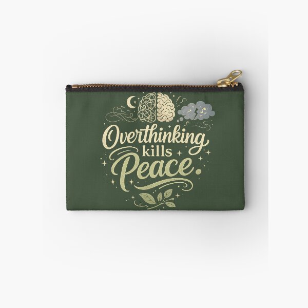 Item preview, Overthinking Kills Peace | Mental Health Aesthetic Design designed and sold by hutofdesigns.