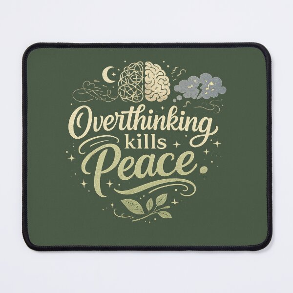 Item preview, Overthinking Kills Peace | Mental Health Aesthetic Design designed and sold by hutofdesigns.