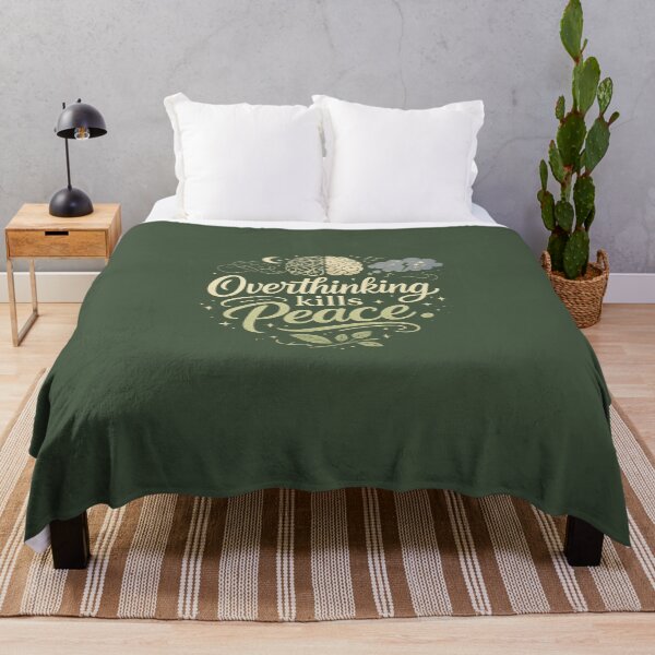 Item preview, Overthinking Kills Peace | Mental Health Aesthetic Design designed and sold by hutofdesigns.