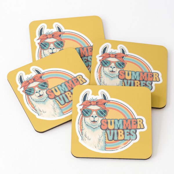 Item preview, Retro Llama Illustration "Summer Vibes" designed and sold by Fabrikola.
