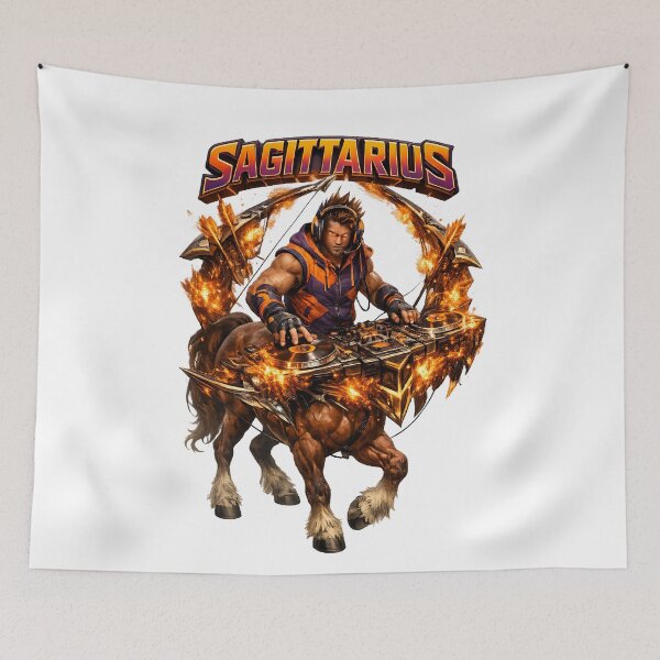 Item preview, Adventurous Sagittarius Centaur DJ Zodiac designed and sold by  ZenRave Designs.
