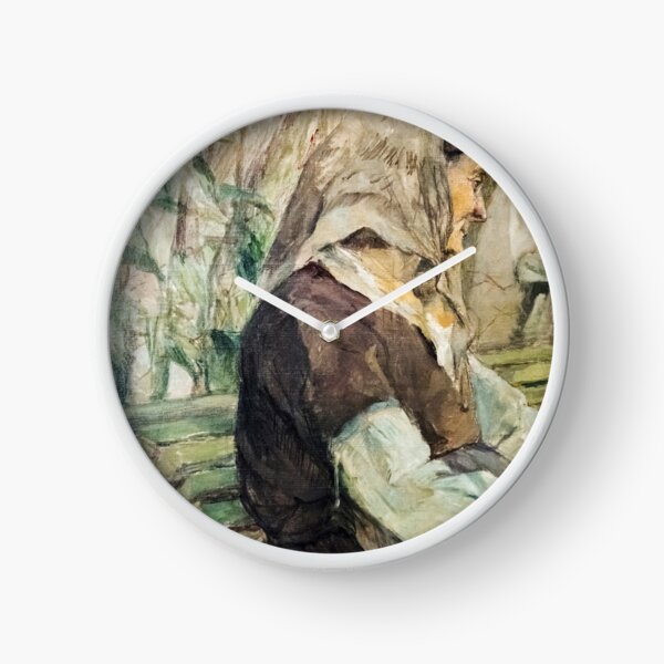 Item preview, Old Woman on Garden Bench by Toulouse-Lautrec Vintage French Portrait Art designed and sold by artofuniverse.