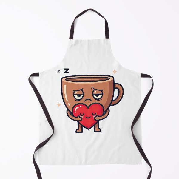 Item preview, Tired Coffee in Love – Cute Kawaii Coffee Cup Design designed and sold by PlumArtDesign.