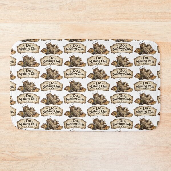 Item preview, Do Nothing Club Cat – Funny Lazy Cat Vintage Chill Design designed and sold by Clothes With Smiling Animals Walt Gral.