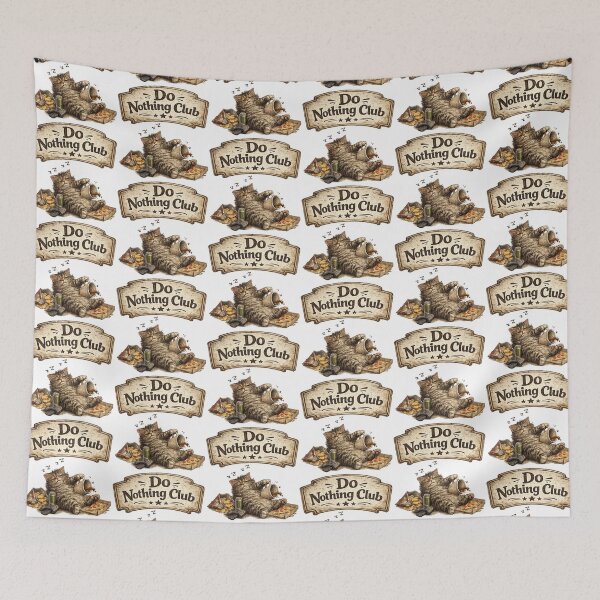 Item preview, Do Nothing Club Cat – Funny Lazy Cat Vintage Chill Design designed and sold by Clothes With Smiling Animals Walt Gral.