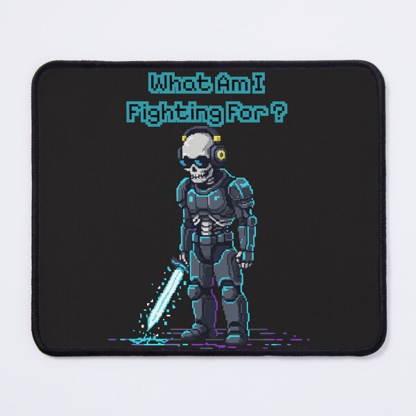 Item preview, "What Am I Fighting For" Pixel Art Cyberpunk Knight RPG Gamer designed and sold by Cipher & Soul.