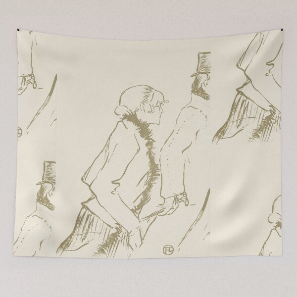 Item preview, Ontwerp Voor Omslag Muziekblad Pauvre Pierreuse by Henri de Toulouse-Lautrec: Elegant Line Art Poster designed and sold by artofuniverse.