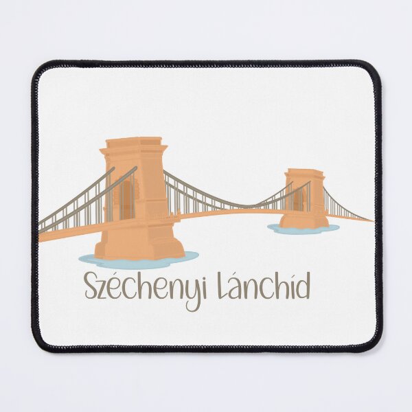 Item preview, Széchenyi Lánchíd Chain Bridge – Budapest Flat Design Cutout Illustration designed and sold by EmeraldeaDesign.
