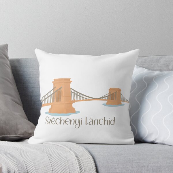 Item preview, Széchenyi Lánchíd Chain Bridge – Budapest Flat Design Cutout Illustration designed and sold by EmeraldeaDesign.