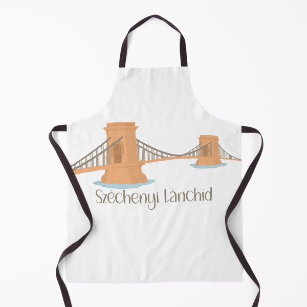 Item preview, Széchenyi Lánchíd Chain Bridge – Budapest Flat Design Cutout Illustration designed and sold by EmeraldeaDesign.