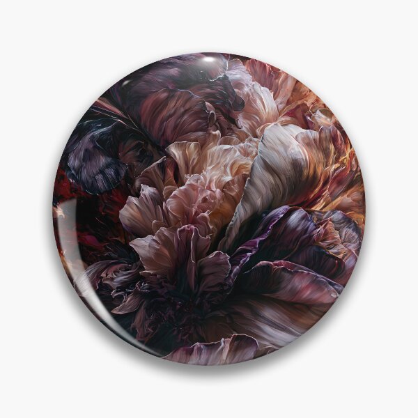 Item preview, Dark Peony Floral Oil Painting designed and sold by CosmicGlyph.
