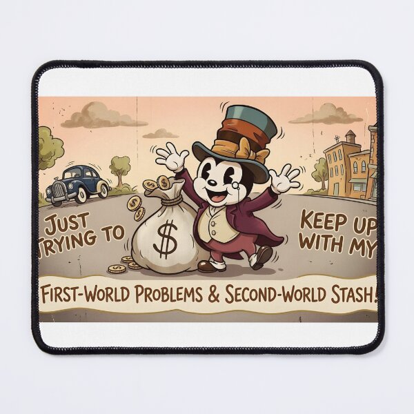 Item preview, First World Problems Vintage Cartoon Money designed and sold by LazyGeniusArt.